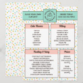 Cute Polka Dot Cupcake Bakery Menu Menükarte (Vorne/Hinten)