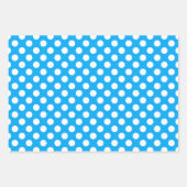 Cute polka dot tiled pattern blue geschenkpapier set (Vorderseite)