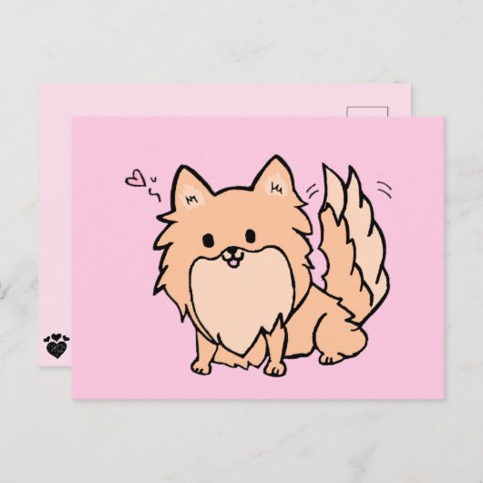 Cute Pom Blank Postkarte (Vorne/Hinten)
