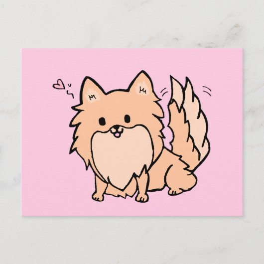 Cute Pom Blank Postkarte (Vorderseite)
