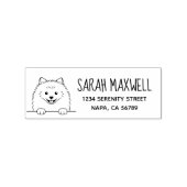 Cute Pomeranian Dog Return Address Gummistempel (Prägung)