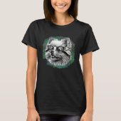 Cute Pomeranian Dog Wearing Nerd Glasses Funny Gra T-Shirt (Vorderseite)