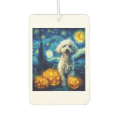 Cute Poodle Dog Halloween Jack O Lantern Pumpkin F Autolufterfrischer (Vorderseite)