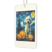 Cute Poodle Dog Halloween Jack O Lantern Pumpkin F Autolufterfrischer (Links)
