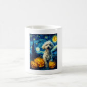Cute Poodle Dog Halloween Jack O Lantern Pumpkin F Kaffeetasse (Mittel)