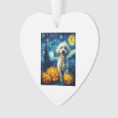 Cute Poodle Dog Halloween Jack O Lantern Pumpkin F Ornament (Vorderseite)