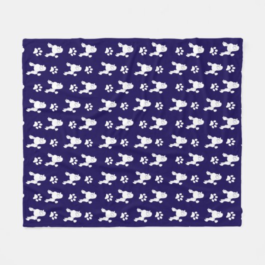 Cute Poodle Fleece Blanket (Vorderseite (Horizontal))