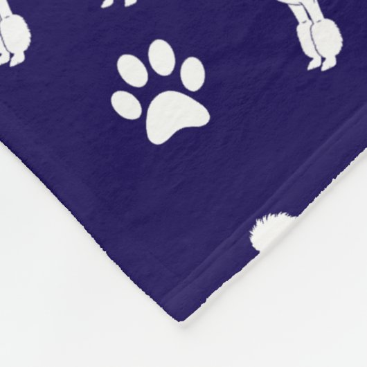 Cute Poodle Fleece Blanket (Ecke)