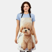 Cute Poodle Grooming Bubbles Scissors  Schürze (Getragen)