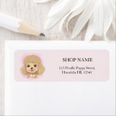 Cute Poodle Shop Return Address Labels (Insitu)