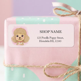 Cute Poodle Shop Return Address Labels