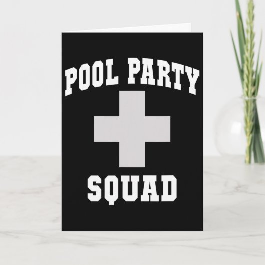 Cute Pool Party Squad Dad Cruise Swim Scuba Surfin Karte (Vorderseite)