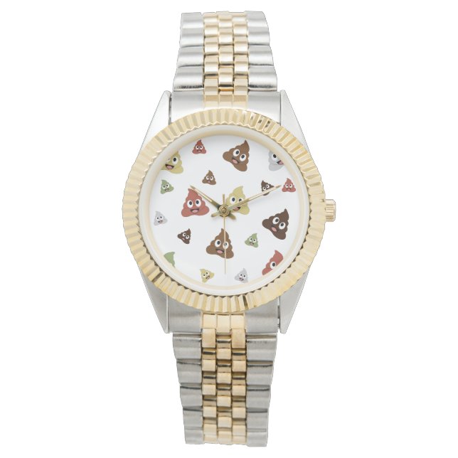 Cute Poop emoji funny gift ideas Armbanduhr (Vorderseite)