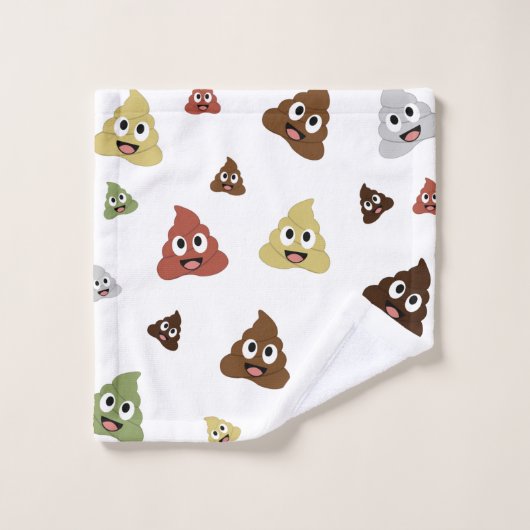 Cute Poop emoji funny gift ideas Waschlappen (Waschlappen)