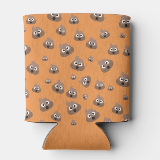 Cute Poop Emoji Pattern Dosenkühler (Rückseite)