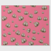 Cute Poop Emoji Pattern Geschenkpapier (Flach)