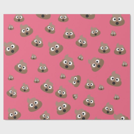 Cute Poop Emoji Pattern Geschenkpapier (Flach)
