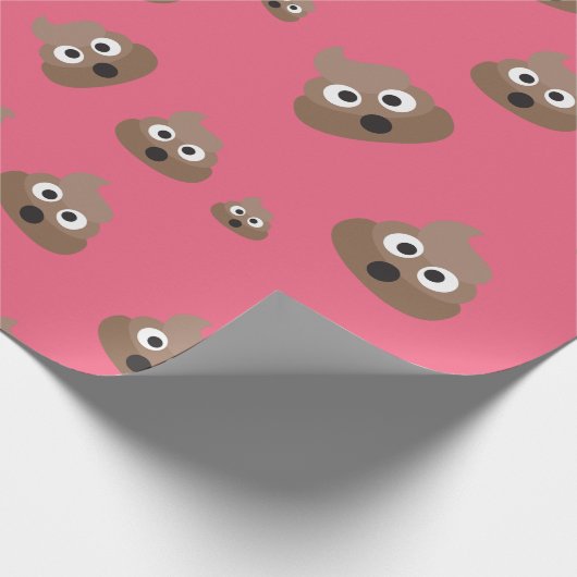 Cute Poop Emoji Pattern Geschenkpapier (Ecke)