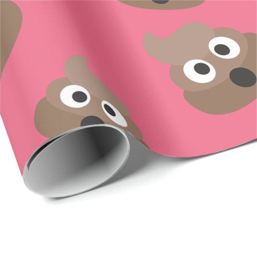 Cute Poop Emoji Pattern Geschenkpapier (Rolleneckpunkt)