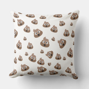 Cute Poop Emoji Pattern Kissen