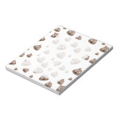 Cute Poop Emoji Pattern Notizblock (Rotiert)