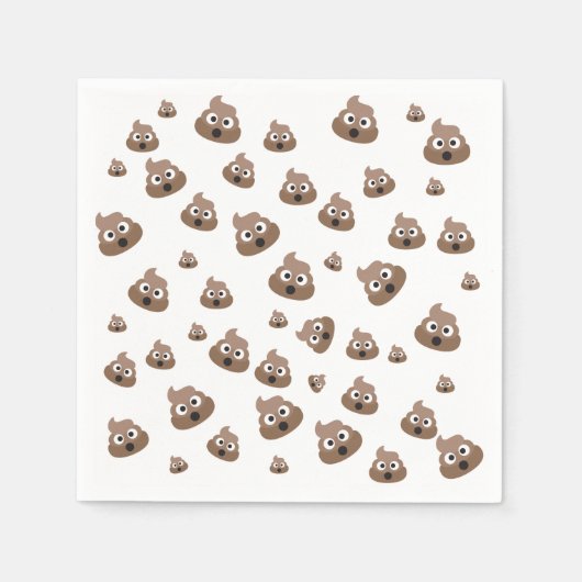 Cute Poop Emoji Pattern Serviette (Vorderseite)