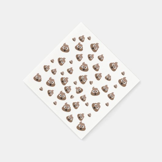 Cute Poop Emoji Pattern Serviette (Ecke)