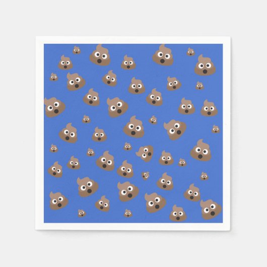 Cute Poop Emoji Pattern Serviette (Vorderseite)