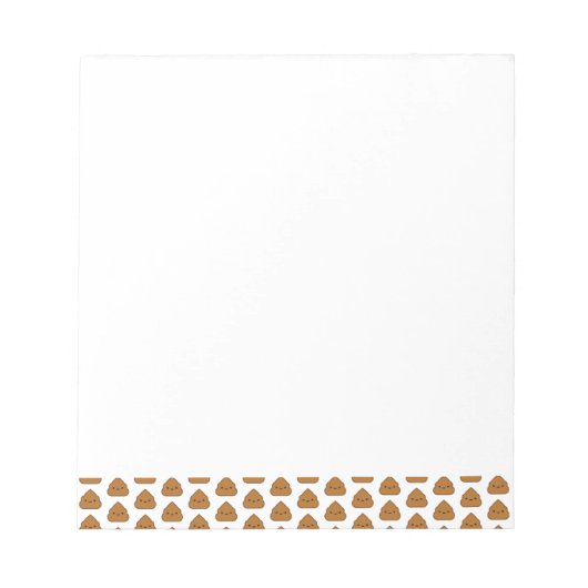 Cute Poop Pattern Notepad Notizblock (Vorderseite)