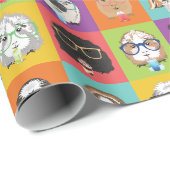 Cute Pop-Art Guinea Pig Wrapping Paper Geschenkpapier (Rolleneckpunkt)