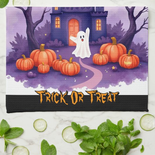 Cute Popular Halloween Spooky Collection Geschirrtuch (Gefaltet)