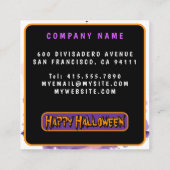 Cute Popular Halloween Spooky Collection Quadratische Visitenkarte (Rückseite)