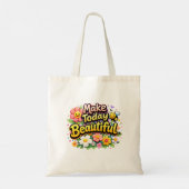 Cute Positive Quote Aesthetic Canvas Bag,  Tragetasche (Rückseite)
