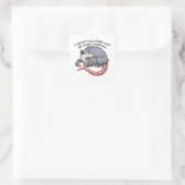 cute possum i cannot "Live Laugh Love"  Quadratischer Aufkleber (Tasche)
