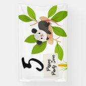Cute Possum Party Zone Custom Age Number Banner (Vertikal)