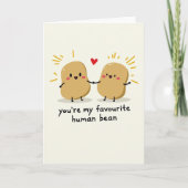 Cute Potato Human Bean Card Karte (Vorderseite)