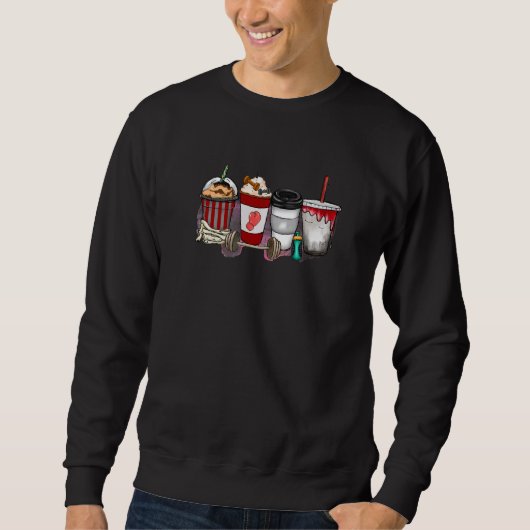 Cute Pre Workout and Protein Shake Cups Weightlift Sweatshirt (Vorderseite)