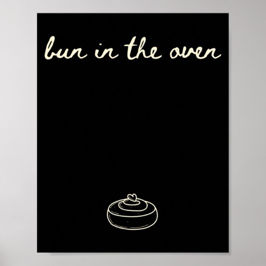 Cute Pregnancy Reveal Announcement Tee, Bun In The Poster (Vorne)