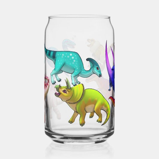 Cute Prehistoric drinking glass Dosenglas (Links)