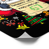 Cute Preppy Christmas,reindeer Brushstrokes Funny Poster (Ecke)