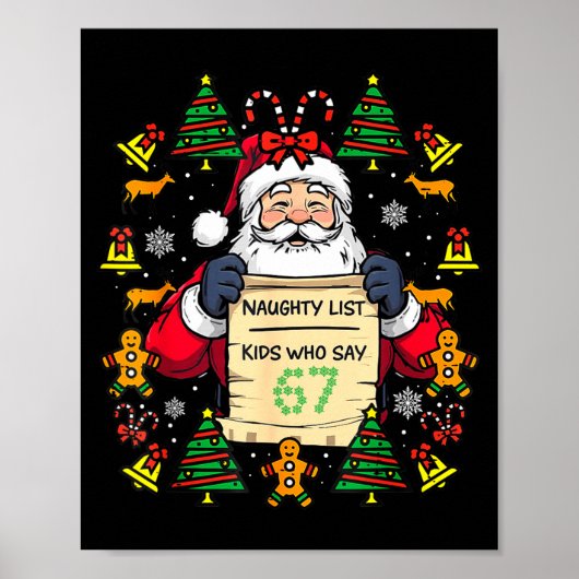 Cute Preppy Christmas,reindeer Brushstrokes Funny  Poster (Vorne)
