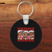 Cute Preppy Christmas,reindeer Brushstrokes Funny  Schlüsselanhänger (Vorderseite)