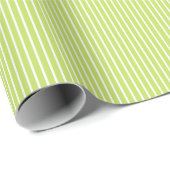 Cute Preppy Green & White Stripes Gift Geschenkpapier (Rolleneckpunkt)