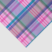 Cute Preppy Retro Plaid Pattern in Pink and Blue Seidenpapier (Detail)