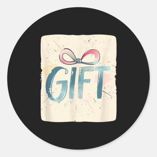 Cute Present Costume For Birthday And Christmas Runder Aufkleber (Vorderseite)