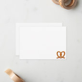 Cute Pretzel Drawing Blank Mitteilungskarte (Vorderseite/Rückseite Beispiel)