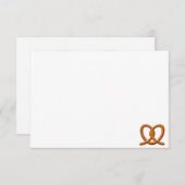 Cute Pretzel Drawing Blank Mitteilungskarte (Vorne/Hinten)