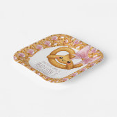 Cute Pretzel Girl Birthday Party Pappteller (Gewinkelt)