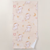 Cute Princess Cat Wearing Crown Strandtuch (Vorderseite)