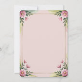 Cute Princess Fairy 3rd Birthday Party Einladung (Rückseite)